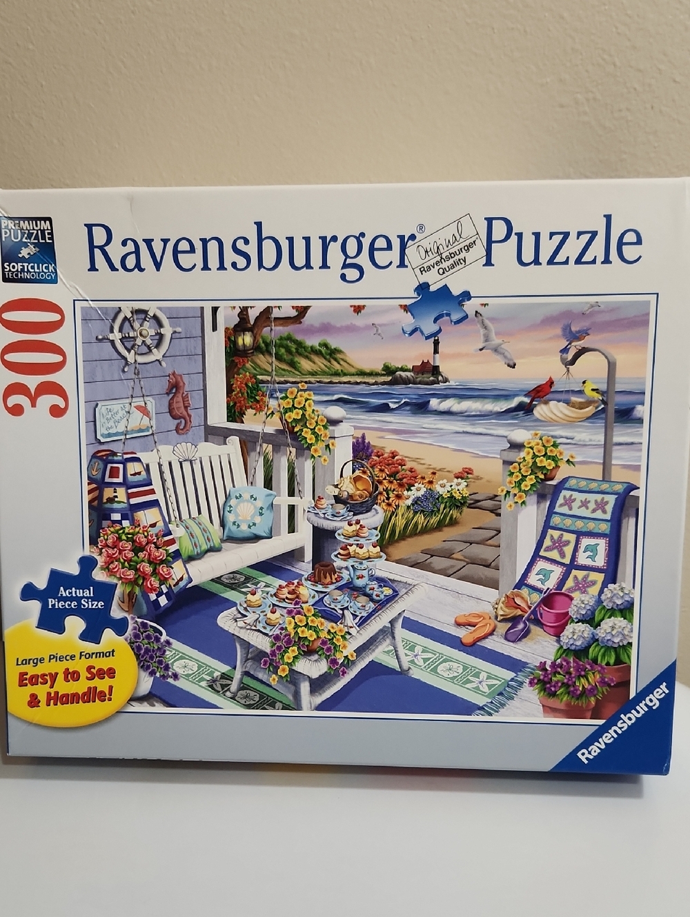 2 Ravensburger 300 Pc Puzzles LARGE FORMAT Seaside Sunshine Washi Wishes Craft - Picture 3 of 11
